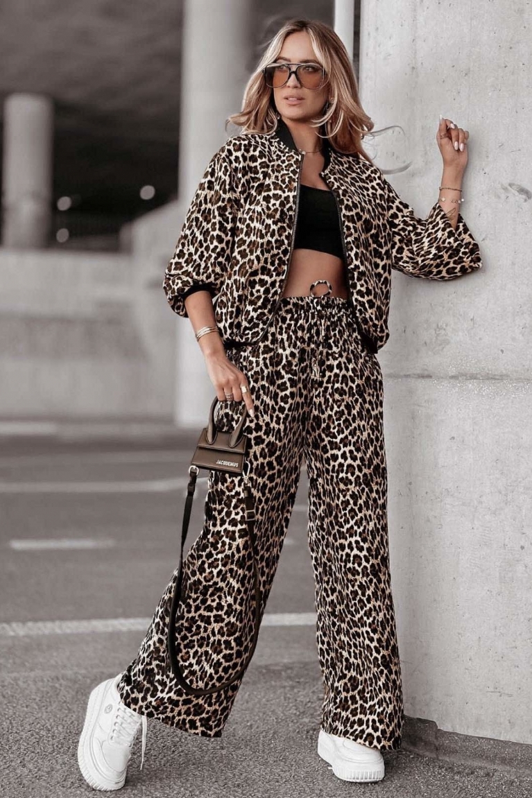 Σετ oversized animal print - Μαύρο