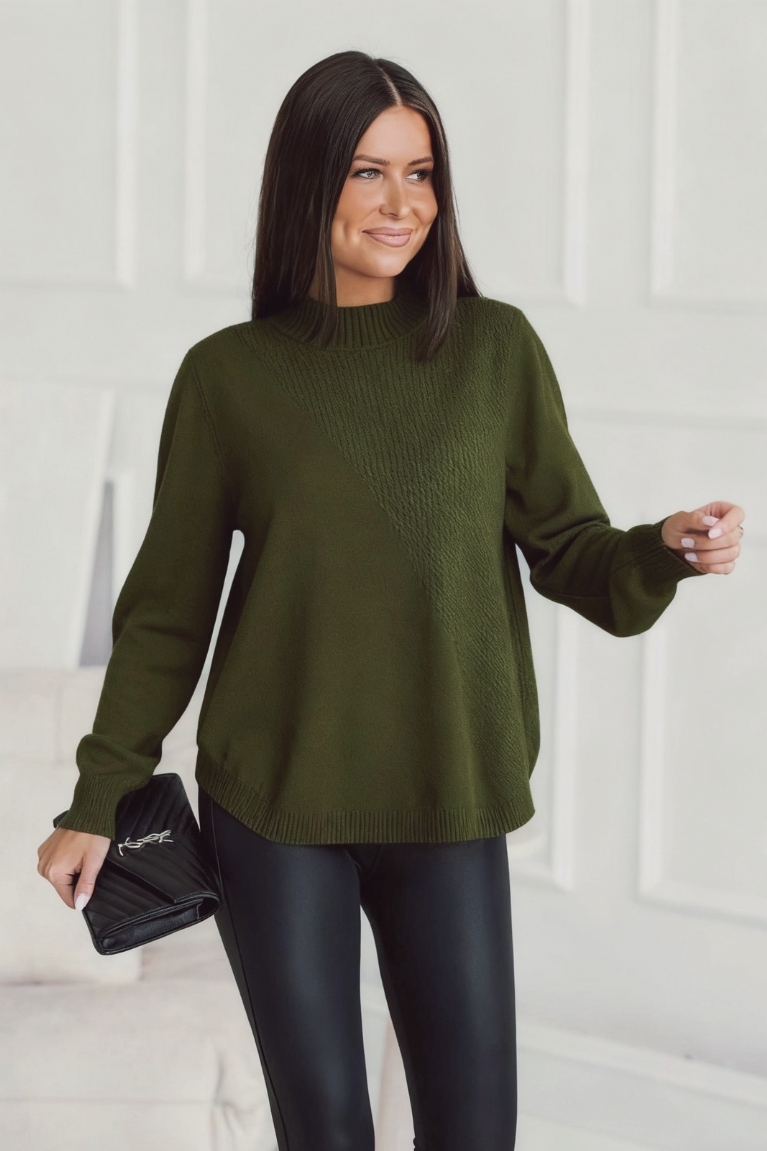 Μπλούζα Πλεκτή Μακρυμάνικη - Χακί