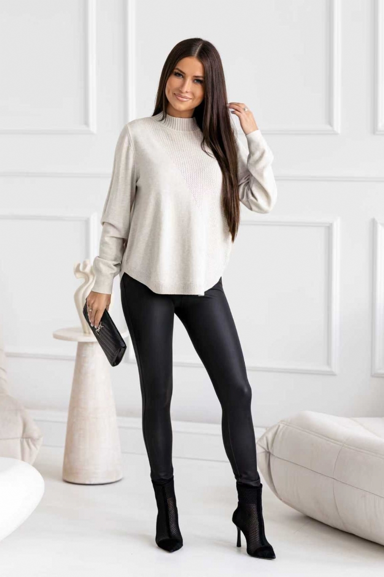 Μπλούζα Πλεκτή Μακρυμάνικη - Μπεζ