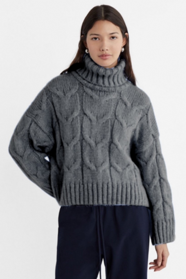 Προϊόν: Μπλούζα Πλεκτή Ζιβάγκο - Γκρι Μπλούζα Πλεκτή Ζιβάγκο - Γκρι