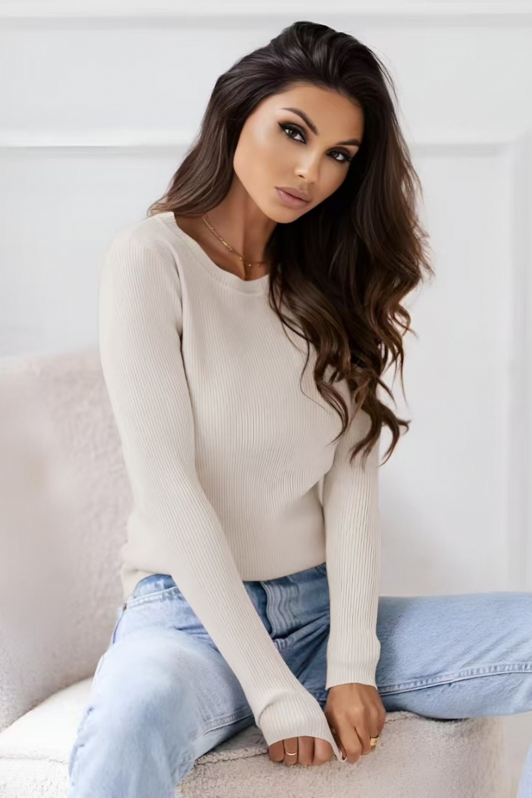 Προϊόν: Μακρυμάνικη Μπλούζα Πλεκτή - Μπεζ Μακρυμάνικη Μπλούζα Πλεκτή - Μπεζ