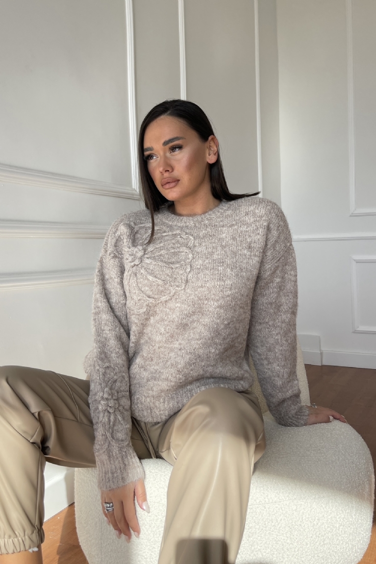 Προϊόν: Μπλούζα Πλεκτή Με Σχέδιο Στην Ύφανση - Μπεζ Μπλούζα Πλεκτή Με Σχέδιο Στην Ύφανση - Μπεζ