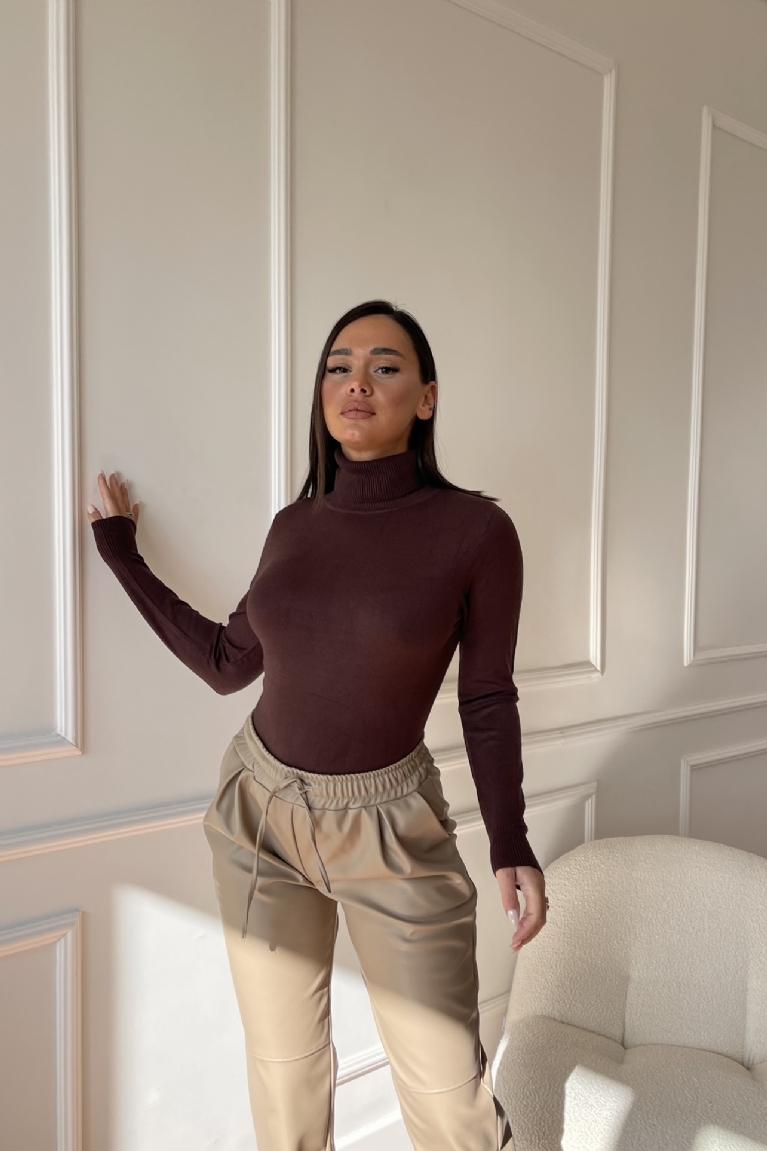 Προϊόν: Μακρυμάνικη Μπλούζα Ζιβάγκο - Καφέ Μακρυμάνικη Μπλούζα Ζιβάγκο - Καφέ