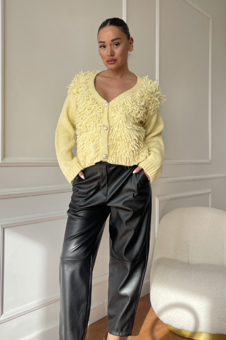 Προϊόν: Ζακέτα Πλεκτή Crop Με Κουμπιά - Κίτρινο Ζακέτα Πλεκτή Crop Με Κουμπιά - Κίτρινο