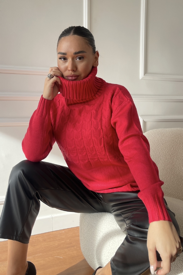 Προϊόν: Μπλούζα Πλεκτή Ζιβάγκο Μακρυμάνικη - Κόκκινο Μπλούζα Πλεκτή Ζιβάγκο Μακρυμάνικη - Κόκκινο