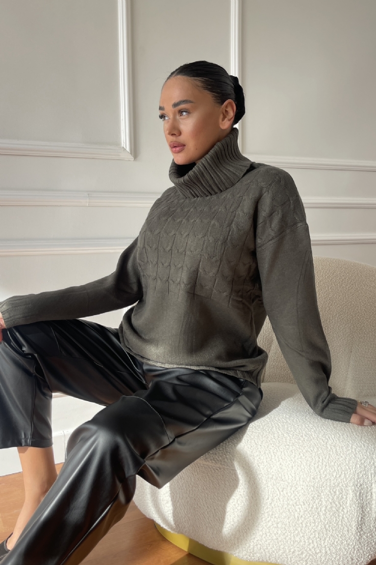 Προϊόν: Μπλούζα Πλεκτή Ζιβάγκο Μακρυμάνικη - Χακί Μπλούζα Πλεκτή Ζιβάγκο Μακρυμάνικη - Χακί