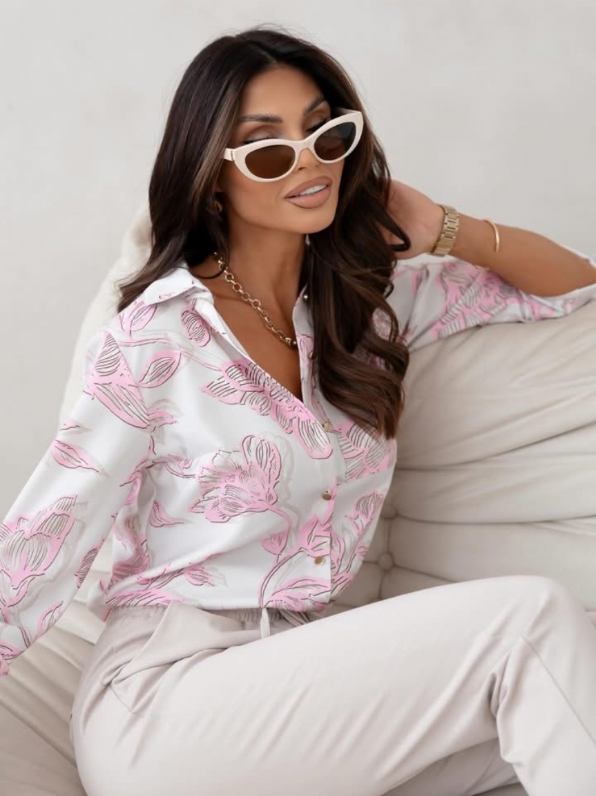 Πουκάμισο Εμπριμέ - Ροζ