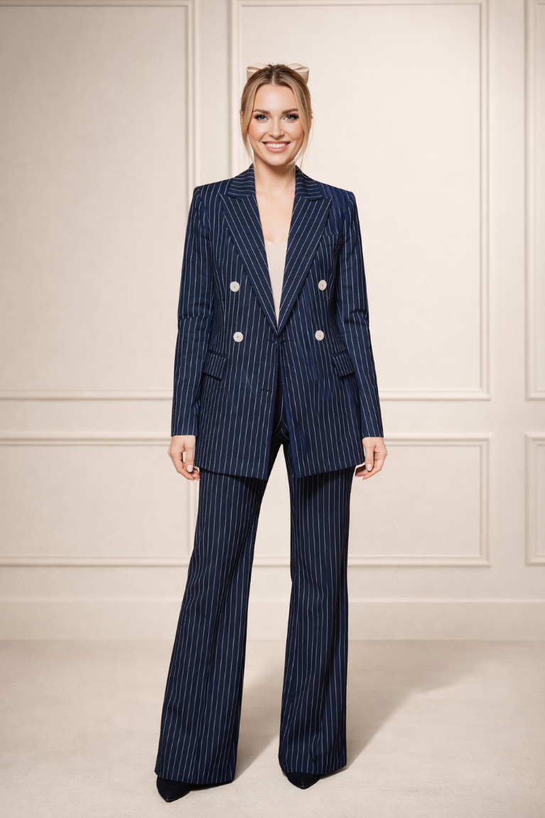 Σετ Παντελόνι & Σακάκι ΡΙΓΕ - Μπλε