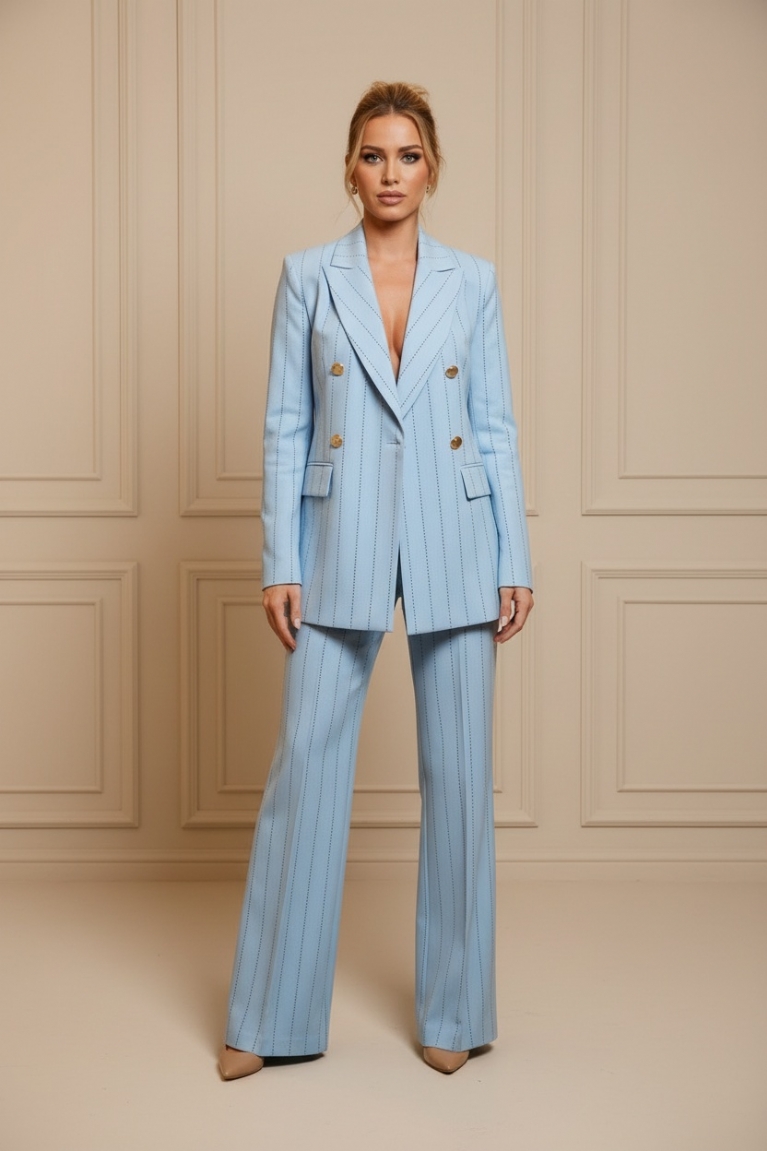 Σετ Παντελόνι & Σακάκι ΡΙΓΕ - Γαλάζιο