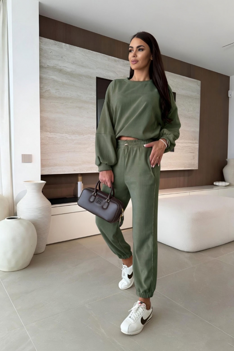 Σετ Φόρμας Παντελόνι & Μπλούζα - Λαδί
