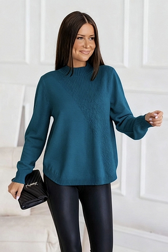 Μπλούζα Πλεκτή Μακρυμάνικη - Μπλε