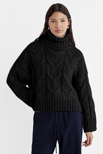 Μπλούζα Πλεκτή Ζιβάγκο - Μαύρο