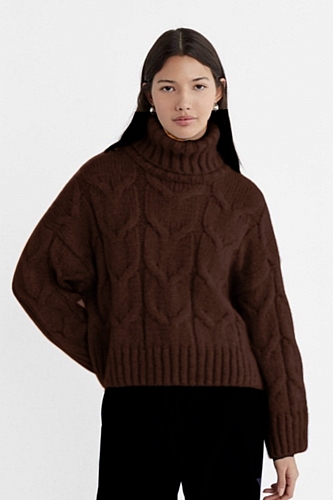 Μπλούζα Πλεκτή Ζιβάγκο - Καφέ