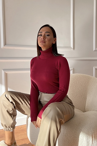 Μακρυμάνικη Μπλούζα Ζιβάγκο - Μπορντό