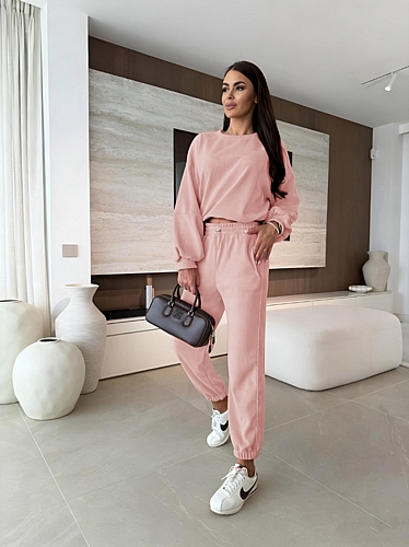Σετ Φόρμας Παντελόνι & Μπλούζα - Ροζ Παλ